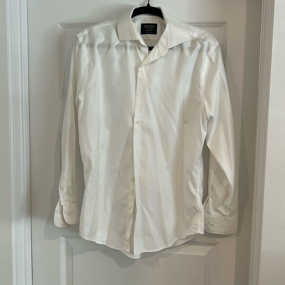 White Dress Button Up